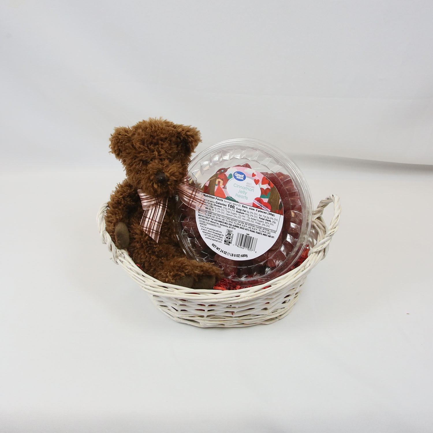 Great Value Valentine Cinnamon Jelly Heart Tub - Gummy Candy, 24 oz
