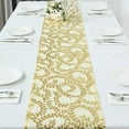thumbnail image 2 of BalsaCircle 12x108" Gold Tulle Embroidered Leaves Vines Sequins Table Runner Party Events Decorations Supplies, 2 of 8