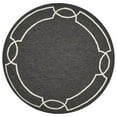 thumbnail image 1 of HomeRoots 354111 7 ft. Round UV-Treated Polypropylene Onyx Area Rug, 1 of 1