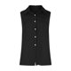 thumbnail image 5 of Vestidos Casuales Para Mujer, Blusas De Mujer De Moda Camisa de verano para mujer, de moda, de color liso, sin mangas, con bolsillos y botones., 5 of 6