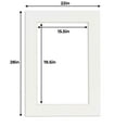 thumbnail image 3 of Textured White Acid Free 22x28 Picture Frame Mats with White Core Bevel Cut for 16x20 Pictures -, 3 of 4