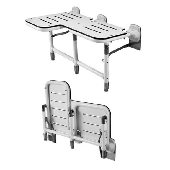 31.5 in. Bariatric Folding Shower Seat Right - White