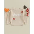 thumbnail image 3 of Musuos Infant Baby Valentine´s Day Sweater, 3 6 9 12 18M Letter Heart Pattern Long Sleeve Round Neck Knitwear, 3 of 10
