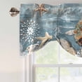 thumbnail image 5 of Sea Turtle Tie Up Window Valance Coral Starfish Coral Ocean Tie-up Valance for Kitchen Windows Adjustable Small Curtain Balloon Shades for Kitchen Bathroom Cafe 60x18inch, 5 of 9