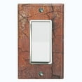 thumbnail image 1 of Metal Light Switch Plate Outlet Cover Image of Rusted Metal MET002, 1 of 13