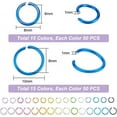 thumbnail image 5 of 1500pcs 15 Colors Jump Rings for Jewelry Making Aluminum O Rings Bulk Open Jump Ring Set for Choker Necklaces Bracelet Jewelry Making DIY Craft Keychain (8mm 10mm), 5 of 9