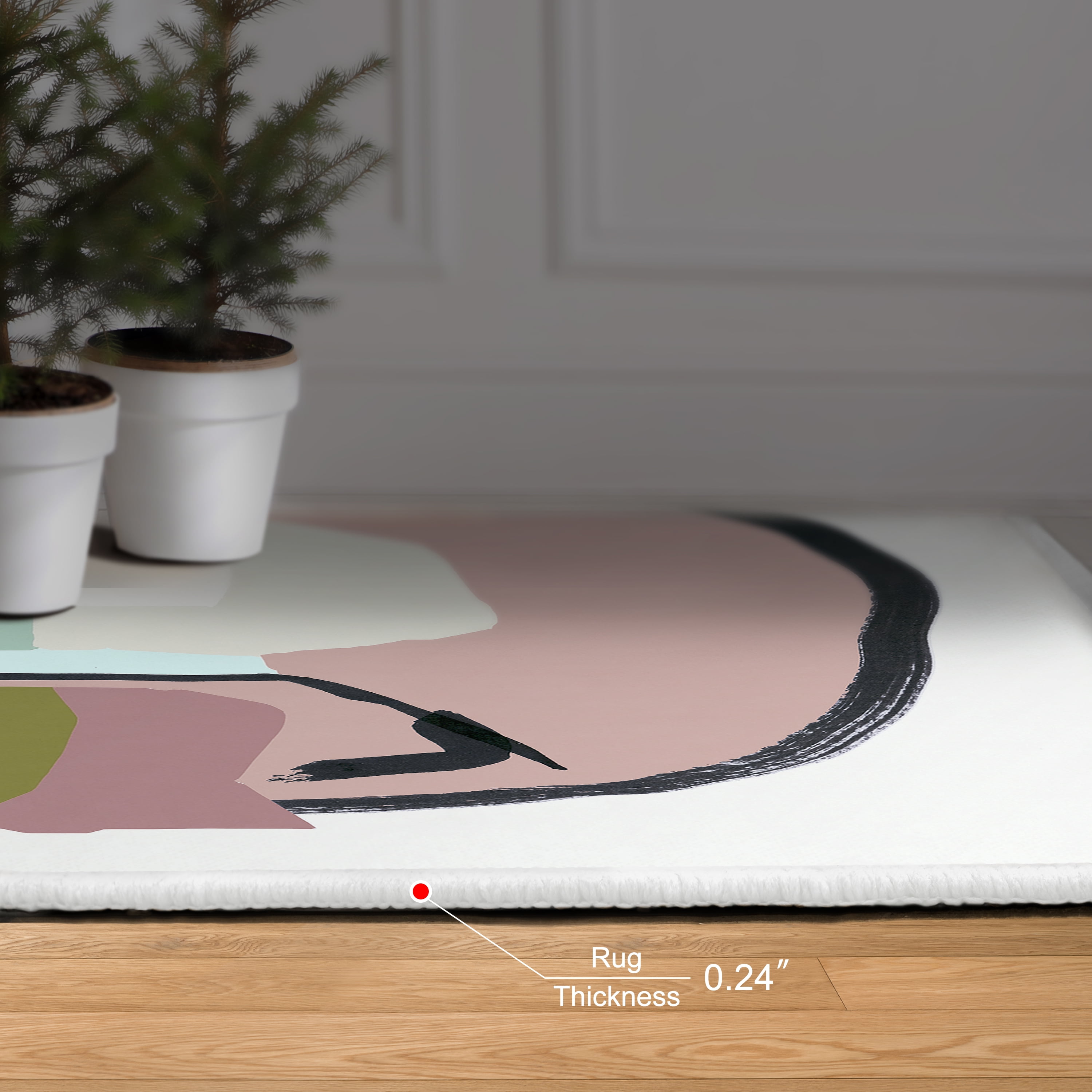 Expressions Unveiled II Washable Art Area Rug size 8'x10', Power-loomed, Heavenly Softness with Non-Slipping Backing