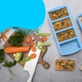 thumbnail image 2 of Silicone Freezer Trays with Lid,1-cup Soup Freezer Container large Ice Cube Molds for freezing Soup Sauce Broth Leftovers oven Dishwasher-Safe(2-Pack), 2 of 6