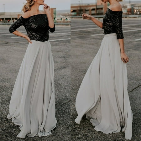Gypsy Maxi - Hot Womens Flared Gypsy Boho Long Maxi Full Skirt Party Beach Dress Evening Dresses