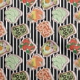 thumbnail image 1 of oneOone Georgette Viscose Black Fabric Food Sewing Craft Projects Fabric Prints By Yard 42 Inch Wide, 1 of 3