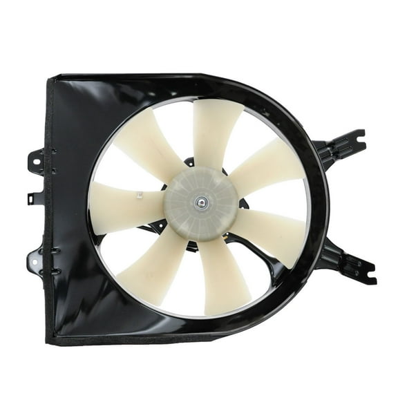 TRQ Right A/C Condenser Cooling Fan Assembly Passenger Side Fits Select 2005-2010 Honda Odyssey HO3117101
