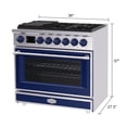 thumbnail image 3 of Akicon 36 Inch Freestanding Gas Range with 6 Sealed Burners Cooktop, 5.2 Cu.Ft. Natural Gas/LP Convertible-CBSCBSB1, 3 of 3