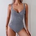thumbnail image 2 of BOBOGOJP Women's One Piece Swimsuit Tummy Control V Neck Bathing Suits Black for Size XL, 2 of 7