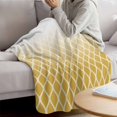 thumbnail image 3 of Yellow Ombre Stripe Blanket Soft Cozy Warm Throw Blanket for Couch, Plush Fuzzy Flannel Fleece Blankets for Sofa, Modern Abstract Art Gradient Striped Bed Blankets Lightweight Gifts for Men, 50"x80", 3 of 9