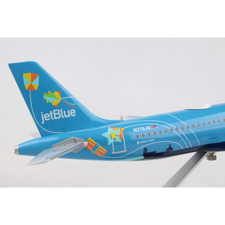 SKYMARKS JETBLUE A320 1/100 BLUERICUA N779JB (**) - Walmart.com