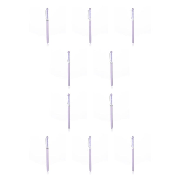 Matsuzay Herramienta de pintura de puntos de diamantes de imitación cruzados, accesorio adhesivo bordado, bolígrafos de punta de arte Violeta 10piezas