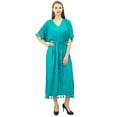thumbnail image 5 of Bimba Women's Designer Tassel Kaftan Dress Kimono Sleeve Long Maxi Coverup Gown, 5 of 9