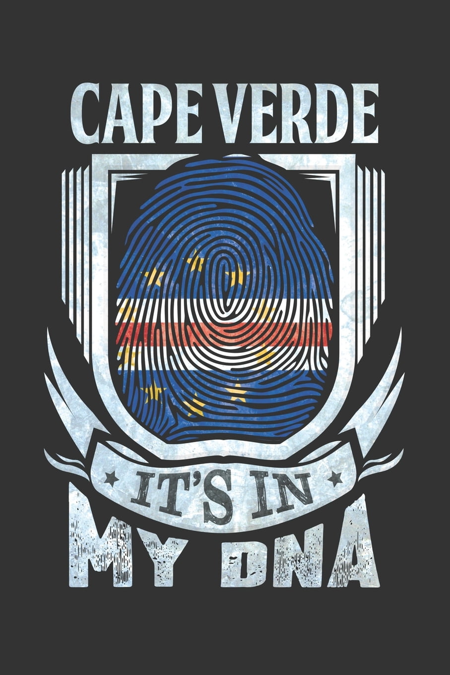 Cape Verde It's In My DNA Cape Verdean Thumbprint Flag Diary Planner