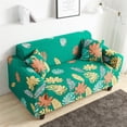 thumbnail image 1 of 1/2/3/4 Seats Printed Sofa Cover, Stretch Couch Cover Slipcovers for Couches Chair Loveseat Sofa Couch Furniture Protector Fit Stylish Fabric Couch Cover for Living Room with One Pillow Cover, 1 of 15