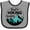 Heather and Black, variant on Inktastic Dad's Hiking Buddy with Mountains and Trees Boys or Girls Baby Bib