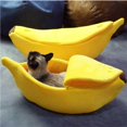 thumbnail image 1 of Cage de Chat Moelleuse à la Banane en Forme de Banane pour Lit de Couchage Chaud, 1 of 8