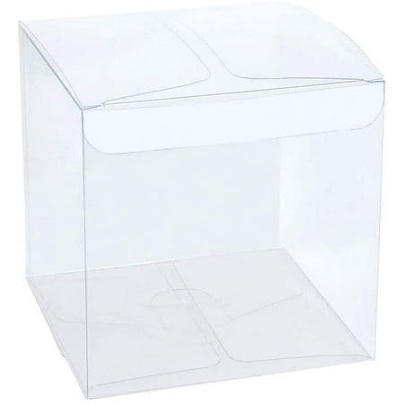 Transparent Party Favor Boxes 60 Pieces 2 x 2 x 2 Inches Clear Candy ...