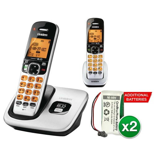 Uniden D1760-2 With Additional Battery DECT 6.0 Cordless Phone with 1