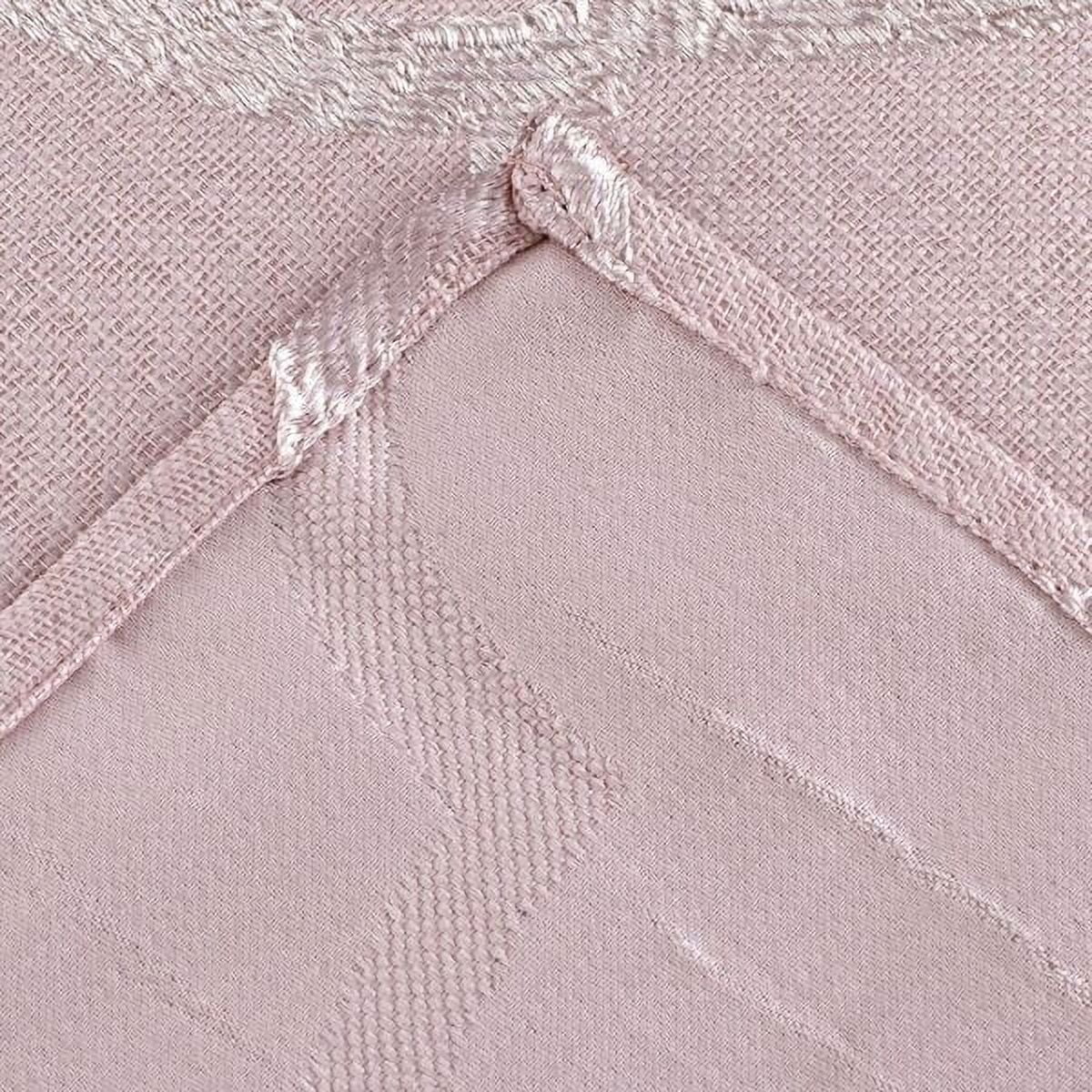 Dainty Home Carly Embroidered Polyester Shower Curtain, 70" x 72", Pink