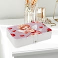 thumbnail image 6 of Cupid Elegant PU Leather Earring Organizer Storage Box Decorative Box with Removable Compartment - Portable, 6 of 6