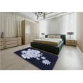 thumbnail image 5 of Ahgly Company Machine Washable Indoor Rectangle Transitional Night Blue Area Rugs, 3' x 5', 5 of 7