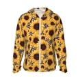 thumbnail image 1 of Balery Artistic Zebra Print Sunflower Sudadera ligera de manga larga con capucha y protección solar UPF 50+ para hombre y mujer, ideal para pesca y running-Small, 1 of 7