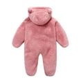 thumbnail image 4 of Baby Girls Boys Jumpsuit Cute Bear Ear Romper Hooded Baby Winter Snowsuit for Baby 3-6 Months, 4 of 6
