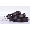 thumbnail image 4 of Cinturón de cuero para hombre, cinturón clásico de lujo para hombre, 3,0 cm, hebilla de ocio, faja para hombre, marrón JM, 4 of 5