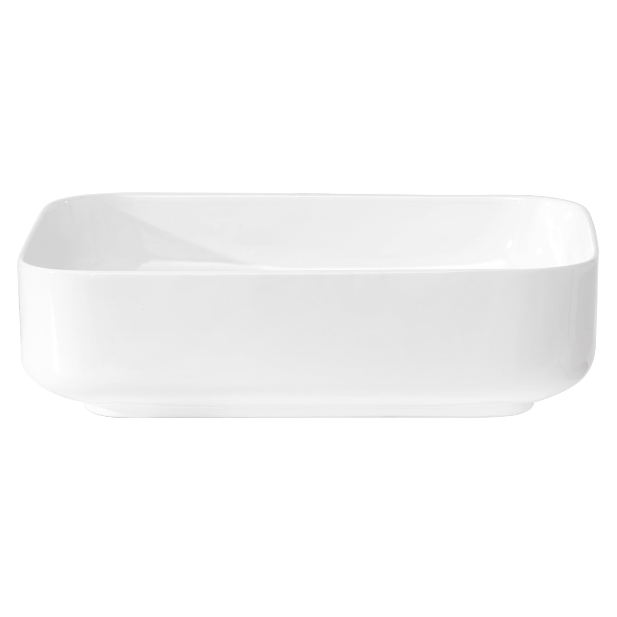 20"×15"×5.5" White Ceramic Rectangular Countertop Bathroom Sink