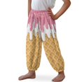 thumbnail image 3 of DISNIMO Ice Cream Bloomer Harem Pants for Girls Size 13-16 Girls Pants Loose Fit Harem Bloomers for Girls Baggy Pants Kids Girls Sweatpants Soft Beach Pants for Girls Jogger Pants High Waisted, 3 of 7