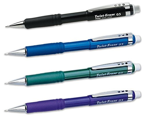 0.5mm, QE515 Pentel Twist-Erase III Mechanical Pencil Choose Color & Quantity 