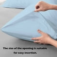 thumbnail image 4 of Pillowcase 2Pcs Blue Polyester Pillow Protector Covers 48x74cm Breathable Oil-Proof Hotel Pillowcases for Home Bedding Rkxzt, 4 of 9