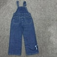 thumbnail image 4 of NAISIBABY Girls Denim Overalls, Bib Pocket Adjustable Strap Wide Leg Stretchy Fashion Jeans Jumpsuit Dark Blue 10T, 4 of 7