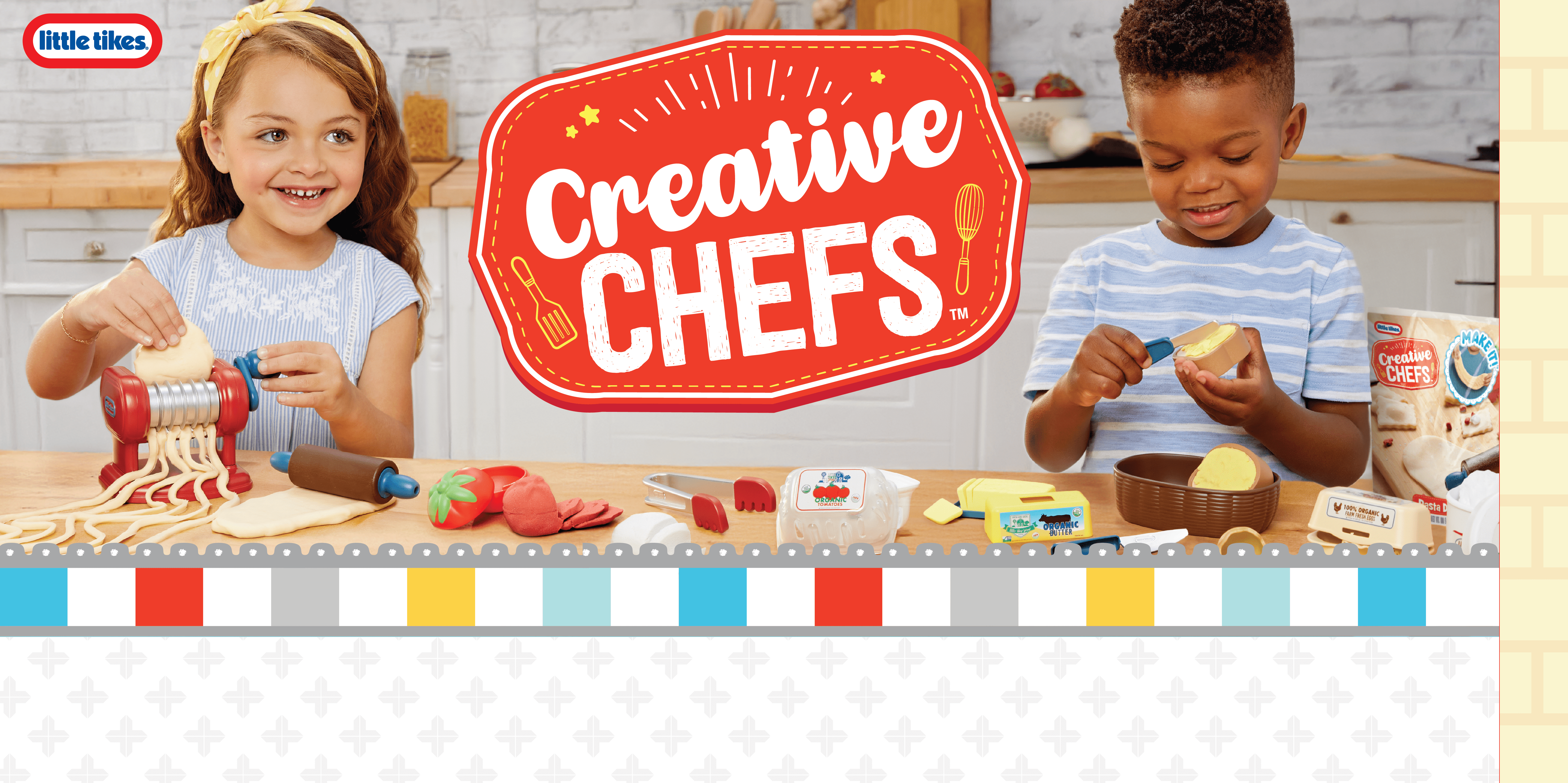 Creative Chefs Blue Shopping Basket, Kids Toy Gift, Ages 3+
