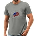 thumbnail image 5 of 4Th of July Shirts Cadancy,Summer Short Sleeve Tops for Work Trendy,Nice Shirts,Usa American Patriotic Flag Red White Blue Shirt Round Neck,Beach Vacation Blouses,Ropa Para Mujer De Verano,Gray 2X, 5 of 5