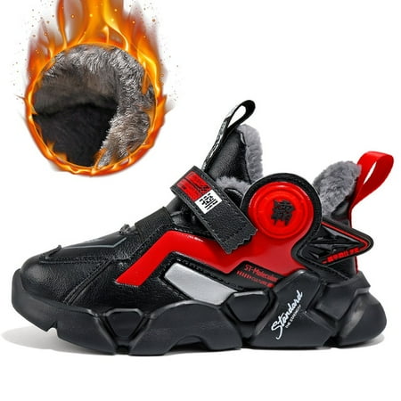 

ANXINDAXZ 2023 Winter Children Casual Shoes Boys Light Sneakers Kid Fur Warmth Leather Sport Footwear Autumn Zapatillas De Deporte Summer