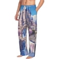 thumbnail image 2 of Balery Majestic Fantasy Castle print Men's Pajama Pants,Ultra Lightweight Pjs,Lounge Pant-X-Large, 2 of 9