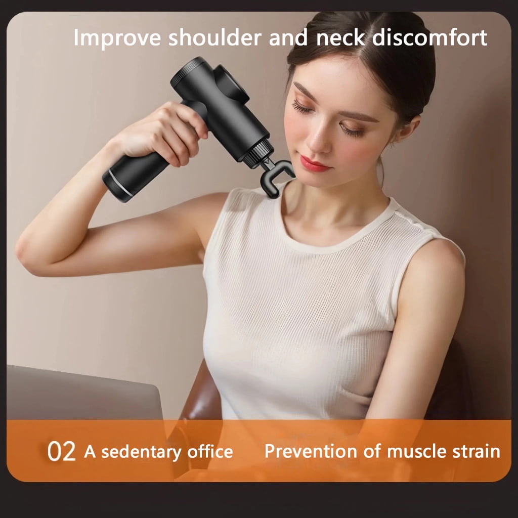 High Power Portable Massage Gun for Muscle Relaxation 8 Interchangeable Heads 99 Speed Settings Body Massager with Storage Bag