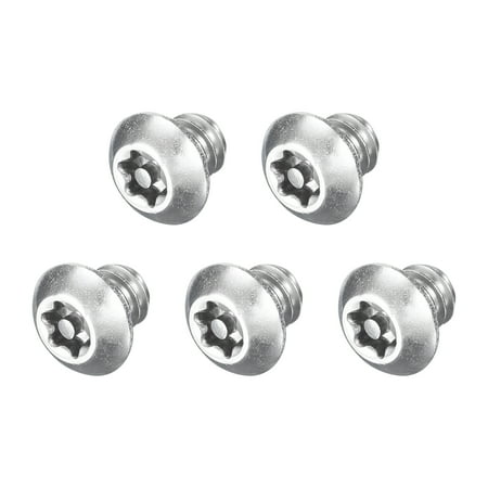 5Pack 1/4-20 x 1/4 Torx Security Machine Screws Bolt Silver Tone