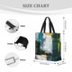 thumbnail image 3 of Fotbe Abstract Brushstrokes Green Blue Bolsa Tote con Estampado para Mujer, Bolsos con Cremallera, Bolsa de Hombro Casual de Gran Capacidad con Bolsillos Internos, 3 of 7