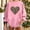 Pink, variant on Women Plus Fleece Long-Sleeved Sweater Casual Fashion Leopard Print Love Hoodies Tops
