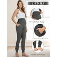 thumbnail image 4 of Women's Maternity Pants Casual Maternity Activewear Pregnancy Sweatpants with Pockets, 4 of 6