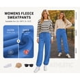 thumbnail image 2 of TEMOFON Fleece Sweatpants for Women Cuffed Jogger Soft Lounge Pants with Pockets Adjustable Drawstring for Casual Workout Running, 2 of 7