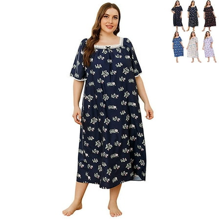 

Nightgowns Womens Nightshirts Short Sleeve Sleepwear Plus Size Night Wear for Girls Homewear