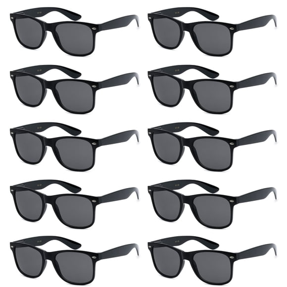 Paquete de 10 Gafas de Sol Retro Estilo 80's Got Shades Unisex con Protección UV 100%